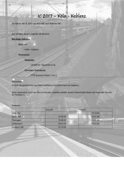 IC 2017 &ndash; K&ouml;ln - Koblenz - Rail