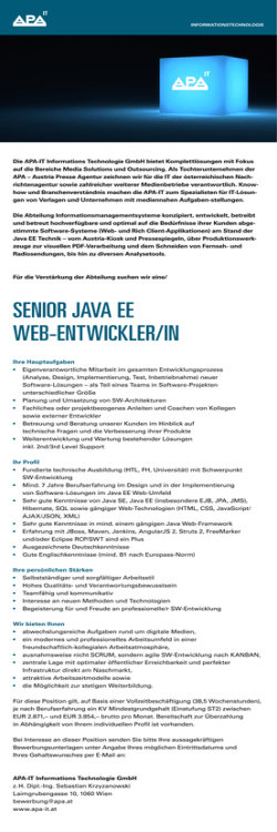 senior java ee web-entwickler/in