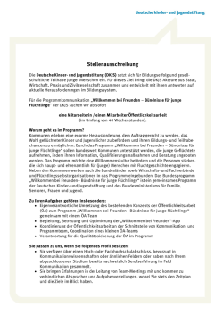in Berlin f&uuml;r das Programm "Willkommen bei