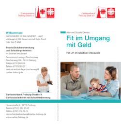 Informationen zur Caritas Schuldnerberatung