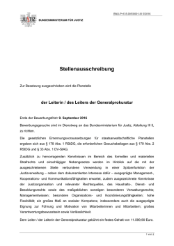 Leiterin/Leiter der Generalprokuratur