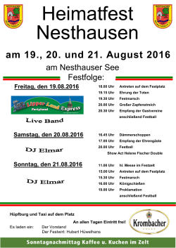 Heimatfest Nesthausen - Heimatverein Nesthausen