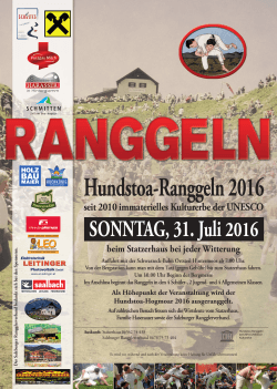 Hundstoa-Ranggeln 2016 - Salzburger Volkskultur