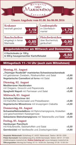herunterladen. - Metzgerei Marienhof