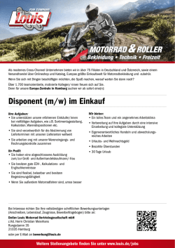 Disponent (m/w) im Einkauf