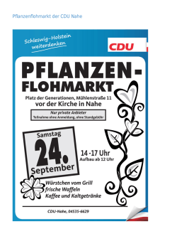 Pflanzenflohmarkt der CDU Nahe