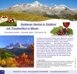 Goldener Herbst 14.10. - 18.10.2016 in Südtirol - Katzenstein