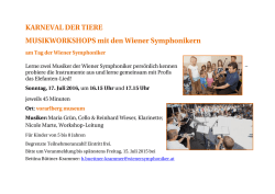 Bregenzer Festspiele - Musikworkshops mit den Wiener