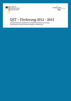 QST – Förderung 2012 - 2015