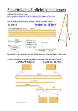 Eine einfache Staffelei selber bauen - K&uuml;nstlerbedarf-Blog