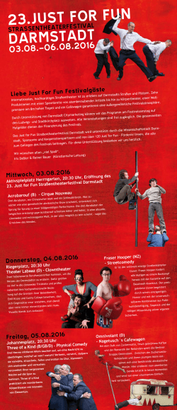 23.JUST FOR FUN - Just for Fun Strassentheaterfestival Darmstadt