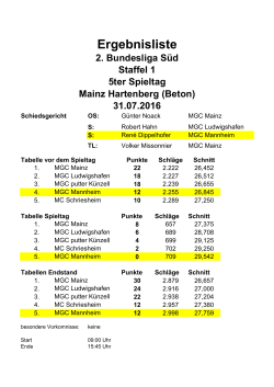 09:00 - MGC Mainz 2