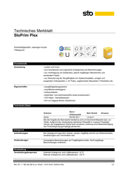 Technisches Merkblatt StoPrim Plex