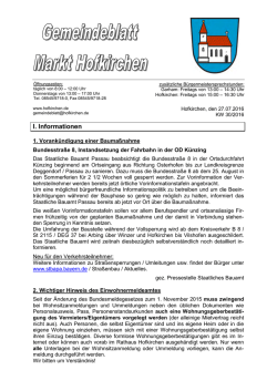 I. Informationen