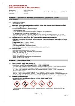 Sicherheitsdatenblatt - FHG
