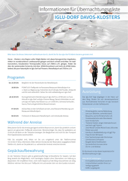 Informationen f&uuml;r &Uuml;bernachtungsg&auml;ste Iglu-dorf davos