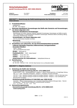 Sicherheitsdatenblatt - Geholit