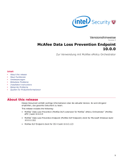 Data Loss Prevention Endpoint 10.0
