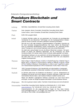 Praxiskurs Blockchain und Smart Contracts