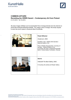 COMMON AFFAIRS Revisiting the VIEWS Award – Contemporary