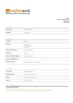 Anbieter Angebot Kontakt - Stellenwerk Erlangen