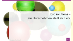 bsc solutions – ein Unternehmen stellt sich vor