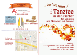 Tanztee - Alzheimer-Gesellschaft Landkreis München eV