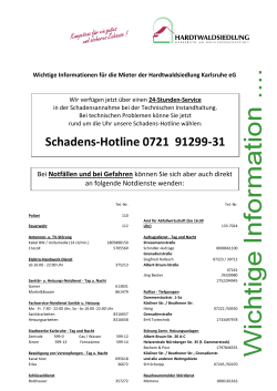 Notrufnummern273.0 KB - Hardtwaldsiedlung Karlsruhe