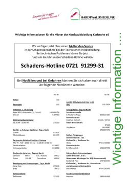 Notrufnummern273.0 KB - Hardtwaldsiedlung Karlsruhe