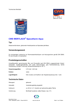CWS WERTLACK® Specotherm Aqua