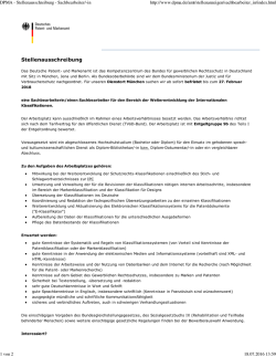 DPMA - Stellenausschreibung