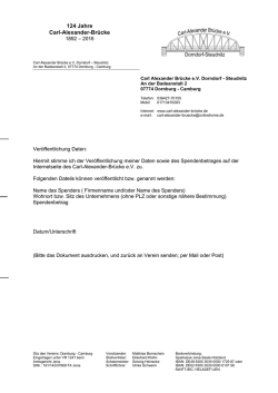 Zustimmung für eine Veröffentlichung - Carl-Alexander