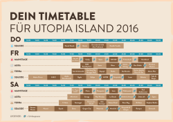 DEIN TIMETABLE FÜR UTOPIA ISLAND 2016