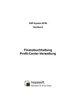 ERP-System WYM Finanzbuchhaltung PCV - Profit-Center