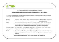 Hiwi Stelle ITS-CM - Technische Hochschule Mittelhessen