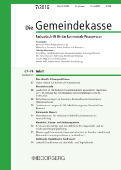 Heft 7/2016 - Richard Boorberg Verlag