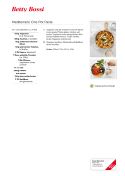 Mediterrane One Pot Pasta