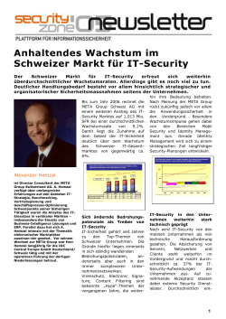 Anhaltendes Wachstum im Schweizer Markt für IT - security-zone