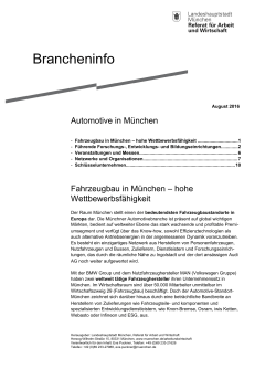 Brancheninfo - Wirtschaft München