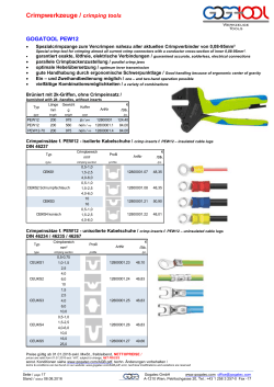 Universalwerkzeuge für kleine Kabelschuhe / universal