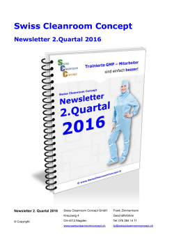 SCC Newsletter 2. Quartal 2016