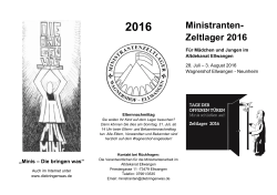 Ministranten- Zeltlager 2016