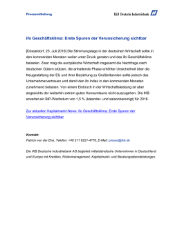 ifo Geschäftsklima: Erste Spuren der Verunsicherung sichtbar