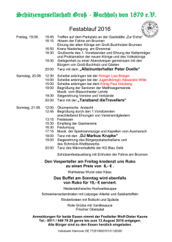 Festablauf - Sch&uuml;tzengesellschaft Gro&szlig;