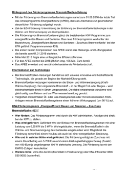 Hintergrund des F&ouml;rderprogramms Brennstoffzellen