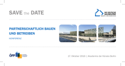SAVE the DATE - Die Deutsche Bauindustrie