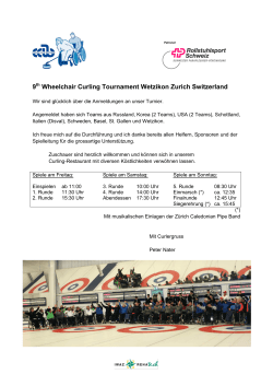 9. Internationales Wheelchair Curling Turnier 2016