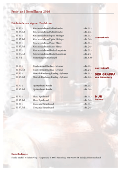 Edelbr&auml;nde Bestellliste 2016