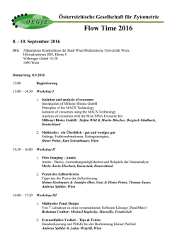 Programm - Österreichische Gesellschaft für Zytometrie