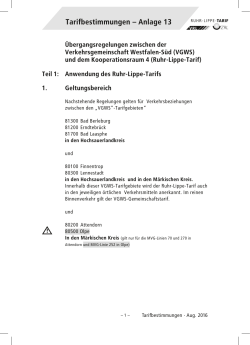 TB VRL Anlage 13 Uebergang VGWS | 1,5 MB | pdf - Ruhr-Lippe